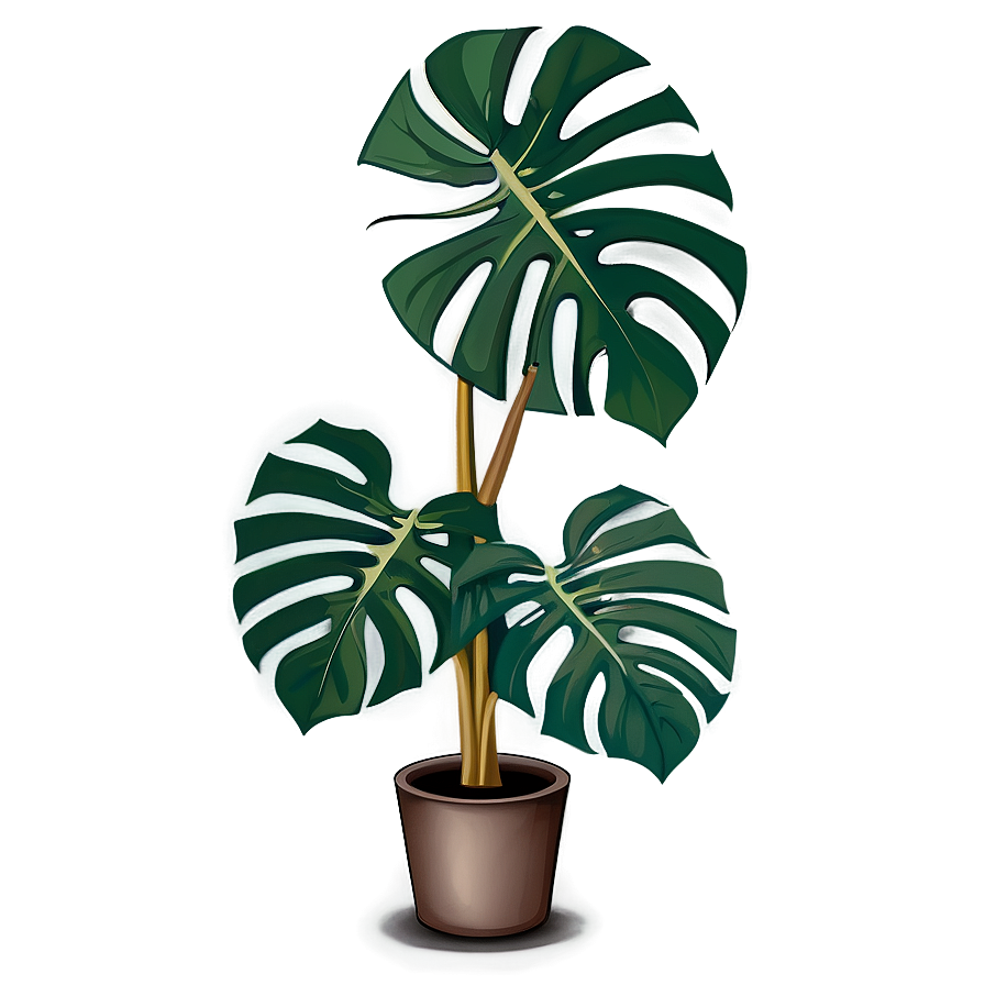 Minimalist Monstera Icon Png Hep89