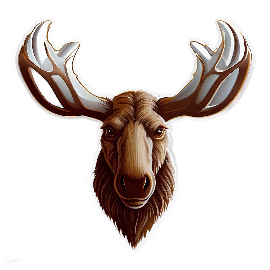 Minimalist Moose Head Outline Png 06292024