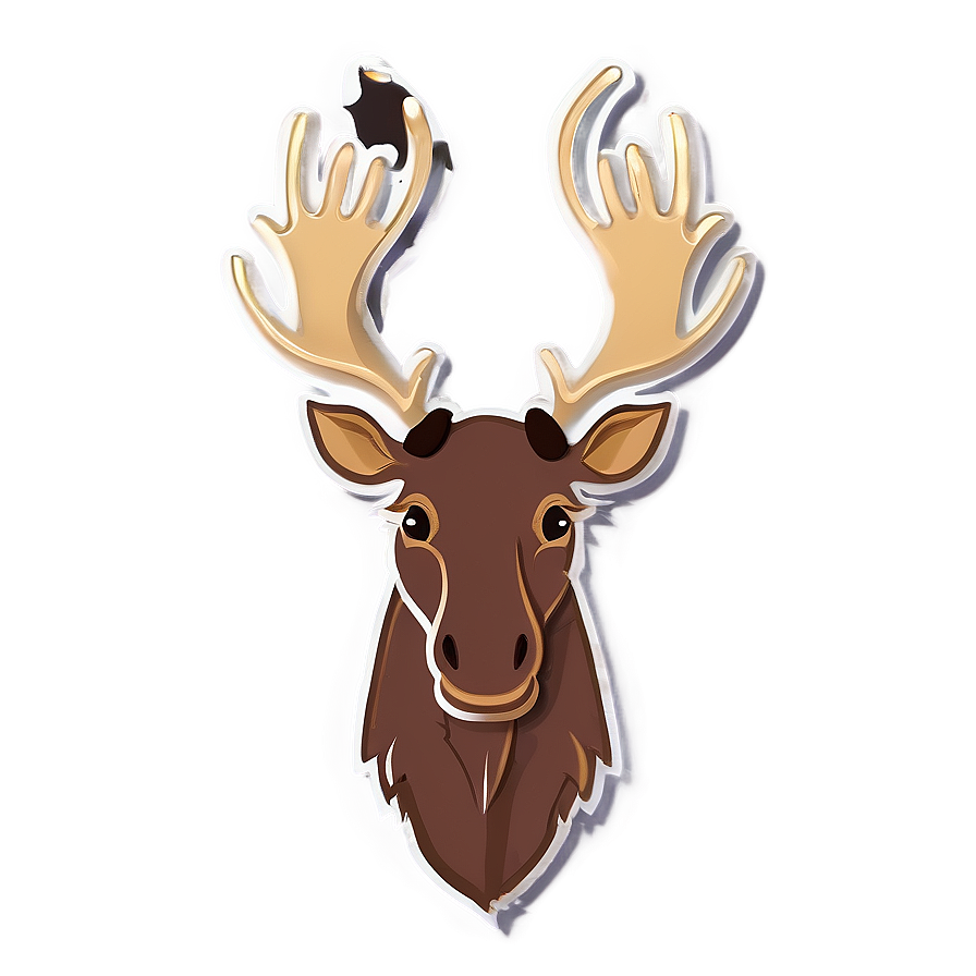 Minimalist Moose Head Outline Png 06292024