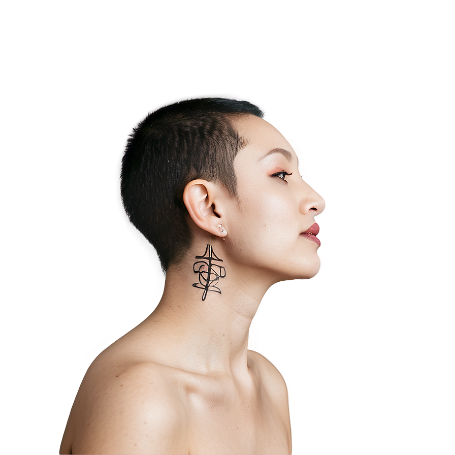 Minimalist Neck Tattoo Collection Png Cys1