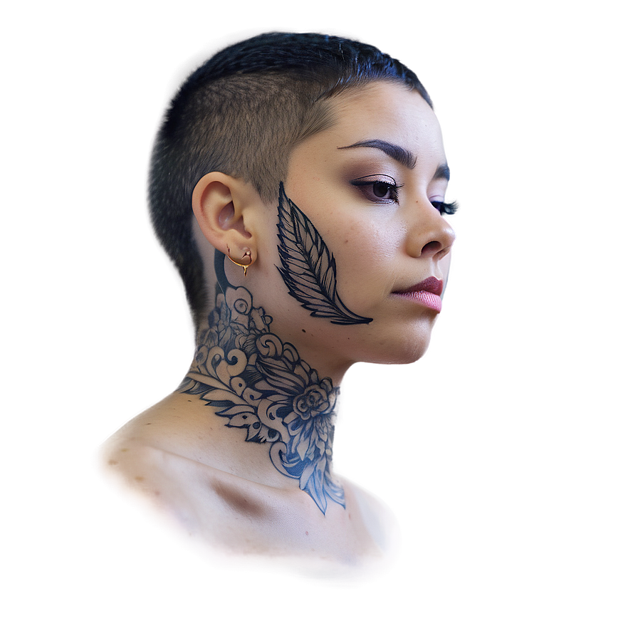 Minimalist Neck Tattoo Collection Png Erw