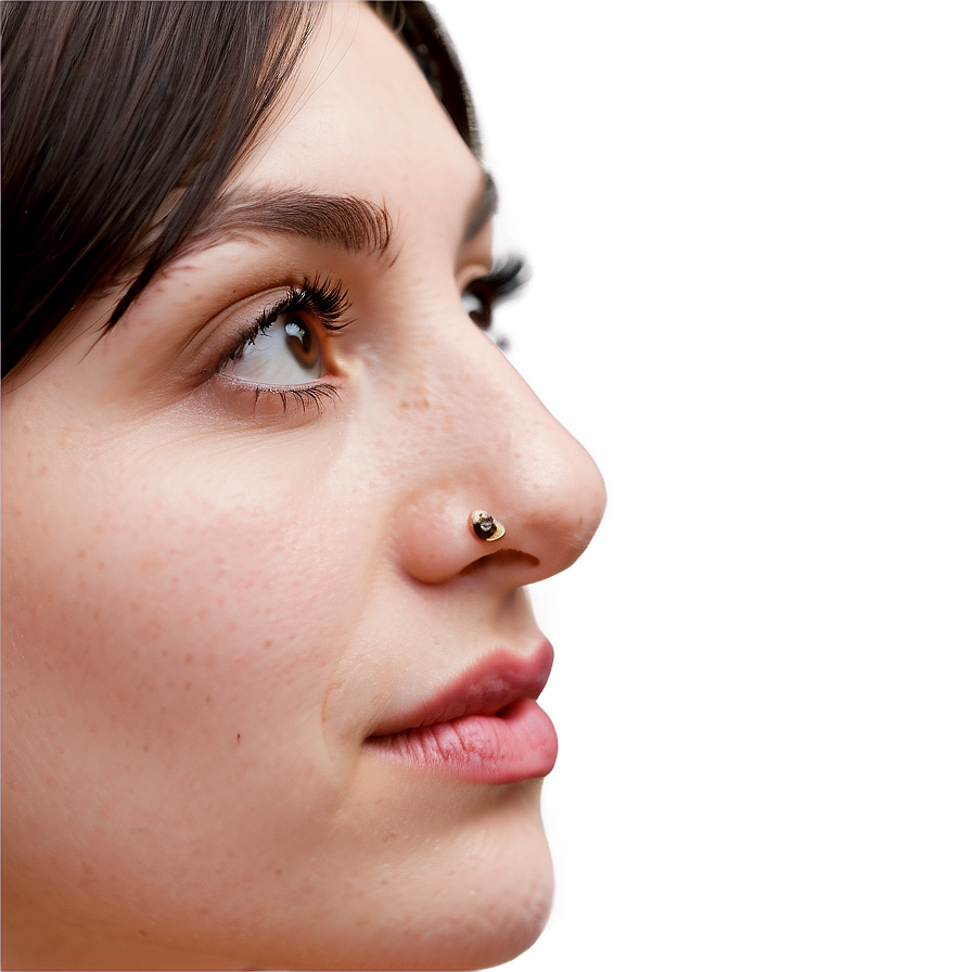 Minimalist Nose Stud Art Png Omr