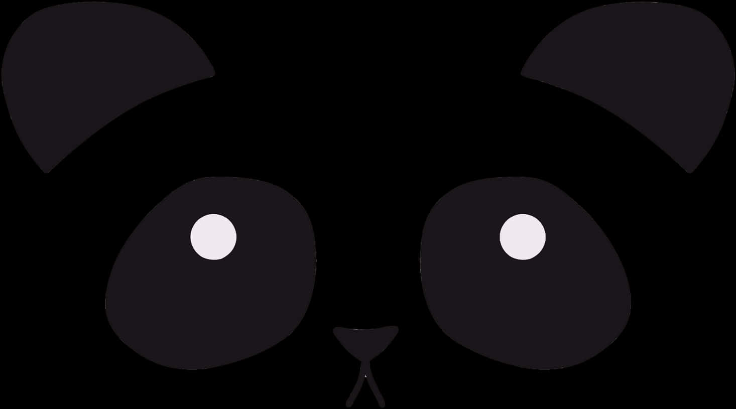 Minimalist Panda Face Illustration