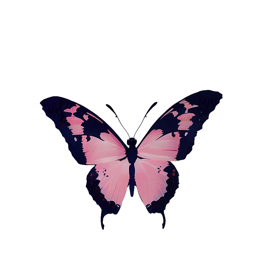 Minimalist Pink Butterfly Png Ucf61