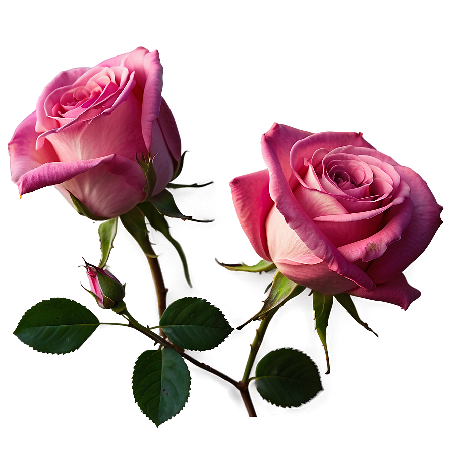 Minimalist Pink Roses Png 27