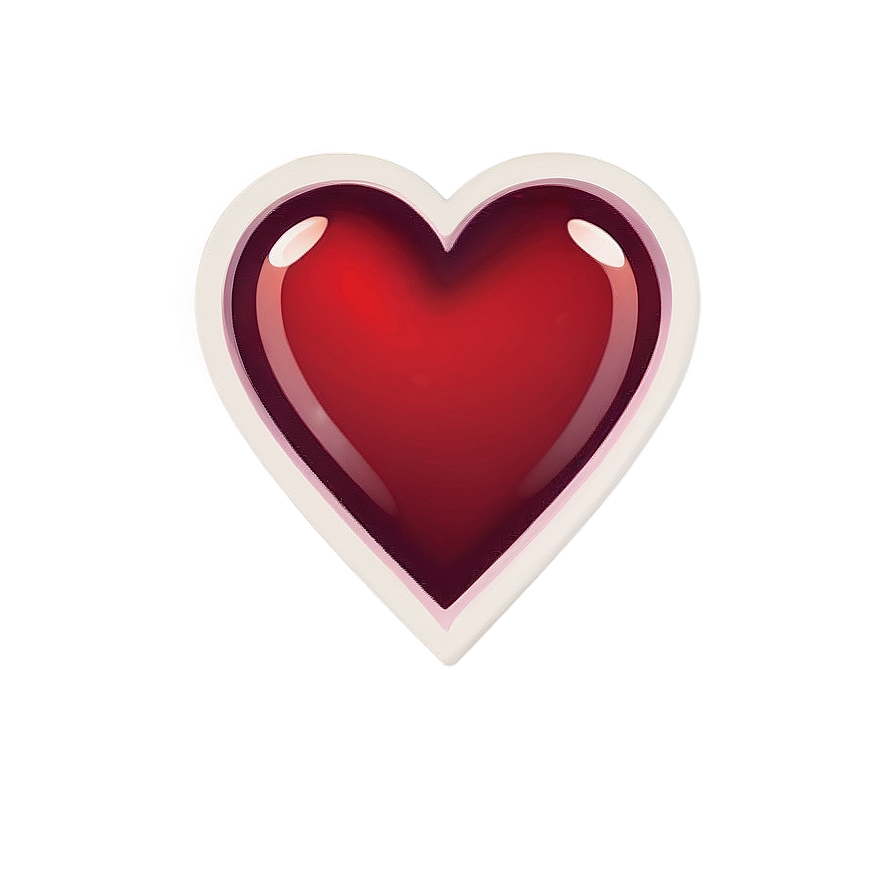 Minimalist Red Heart Emoji Png 06262024