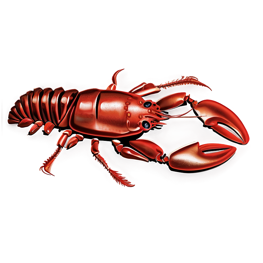 Minimalist Red Lobster Png 90