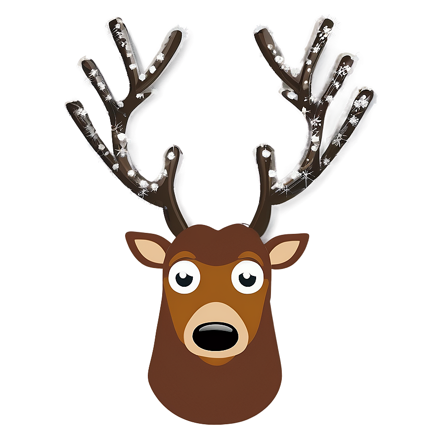 Minimalist Reindeer Face Png 21