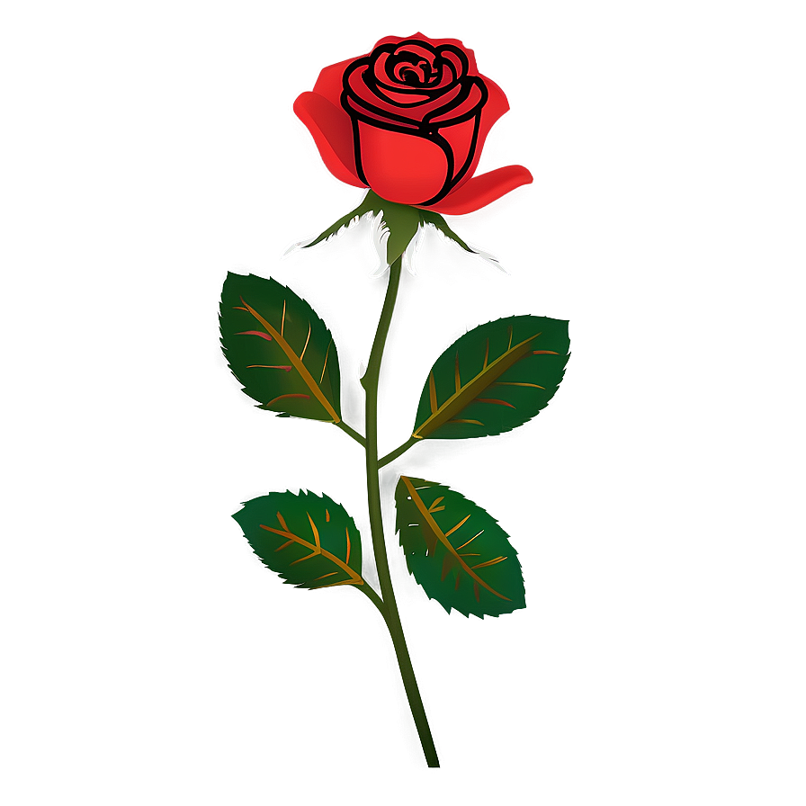 Minimalist Rose Clipart Png 06272024