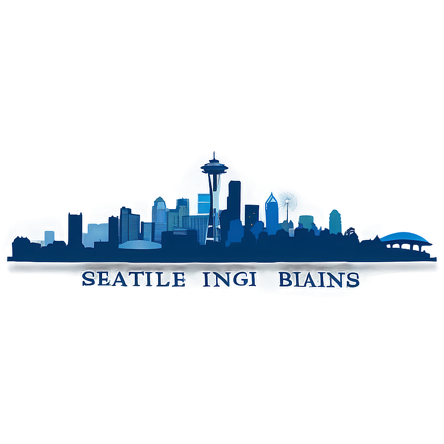 Minimalist Seattle Skyline Design Png Pef