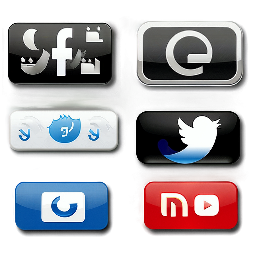 Minimalist Social Media Icons Png 05252024