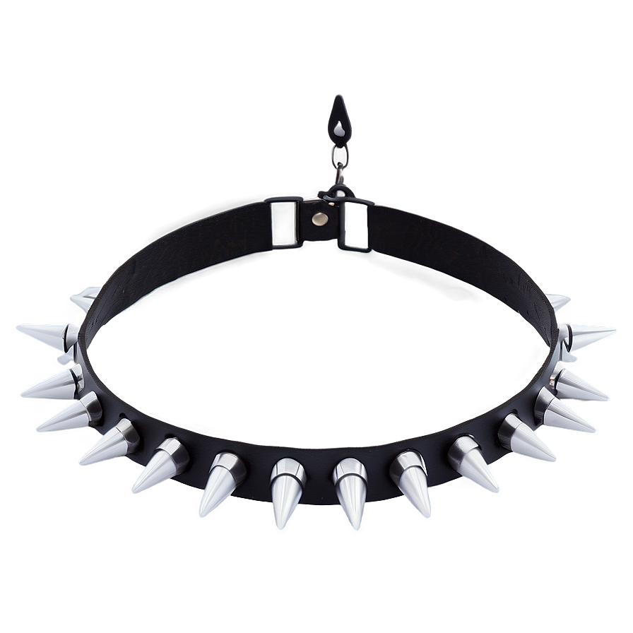 Minimalist Spiked Choker Design Png Yym