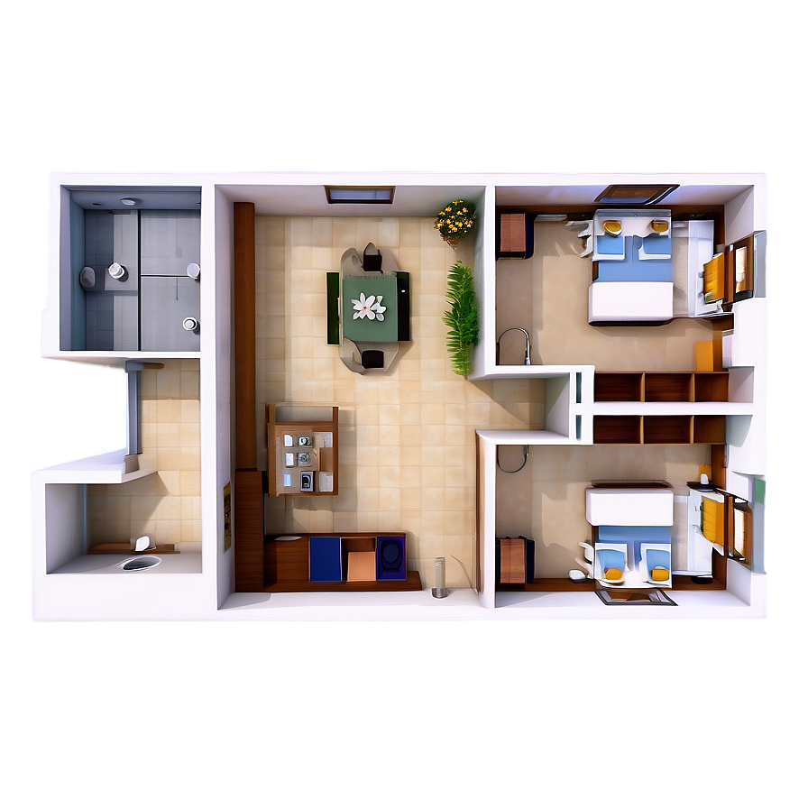 Minimalist Studio Apartment Layout Png 06252024