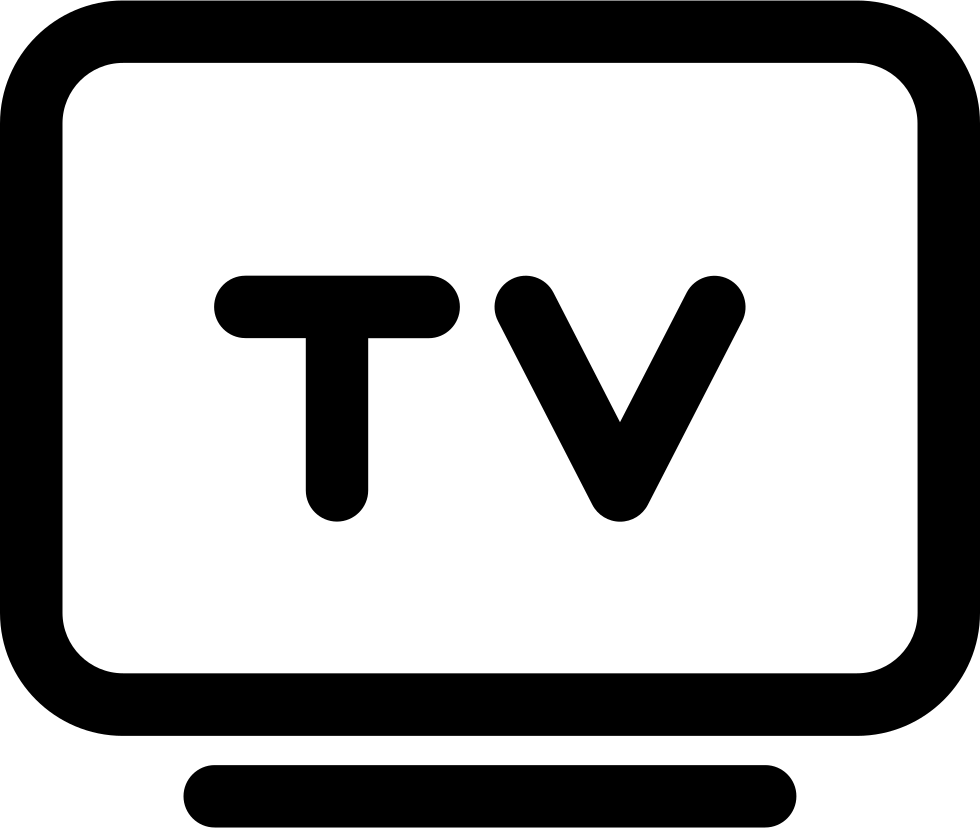 Minimalist T V Icon