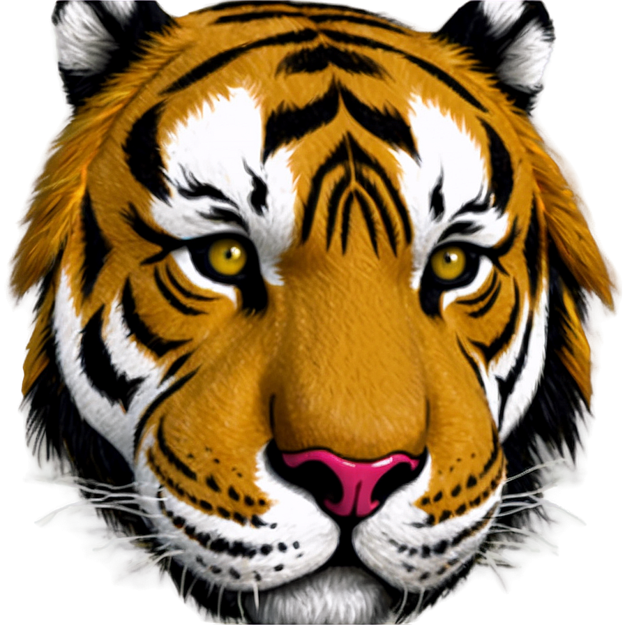 Minimalist Tiger Face Art Png Wfe