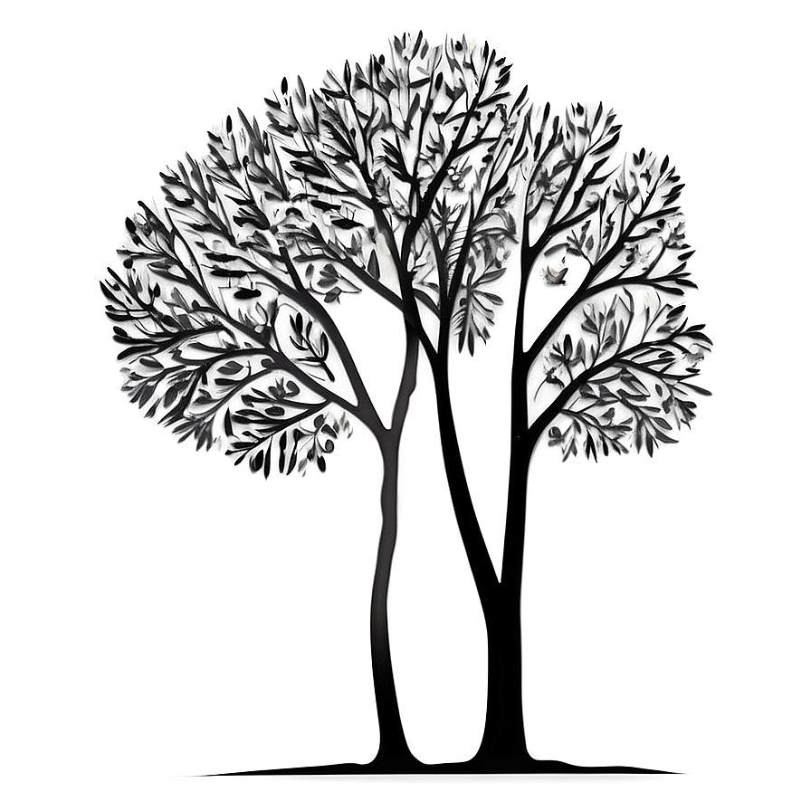 Minimalist Tree Silhouette Png Riw