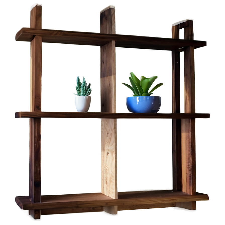 Minimalist Wood Shelf Decorations Png 06272024