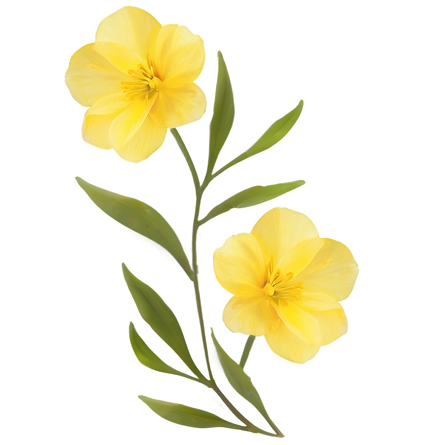 Minimalist Yellow Flowers Png Ykc69