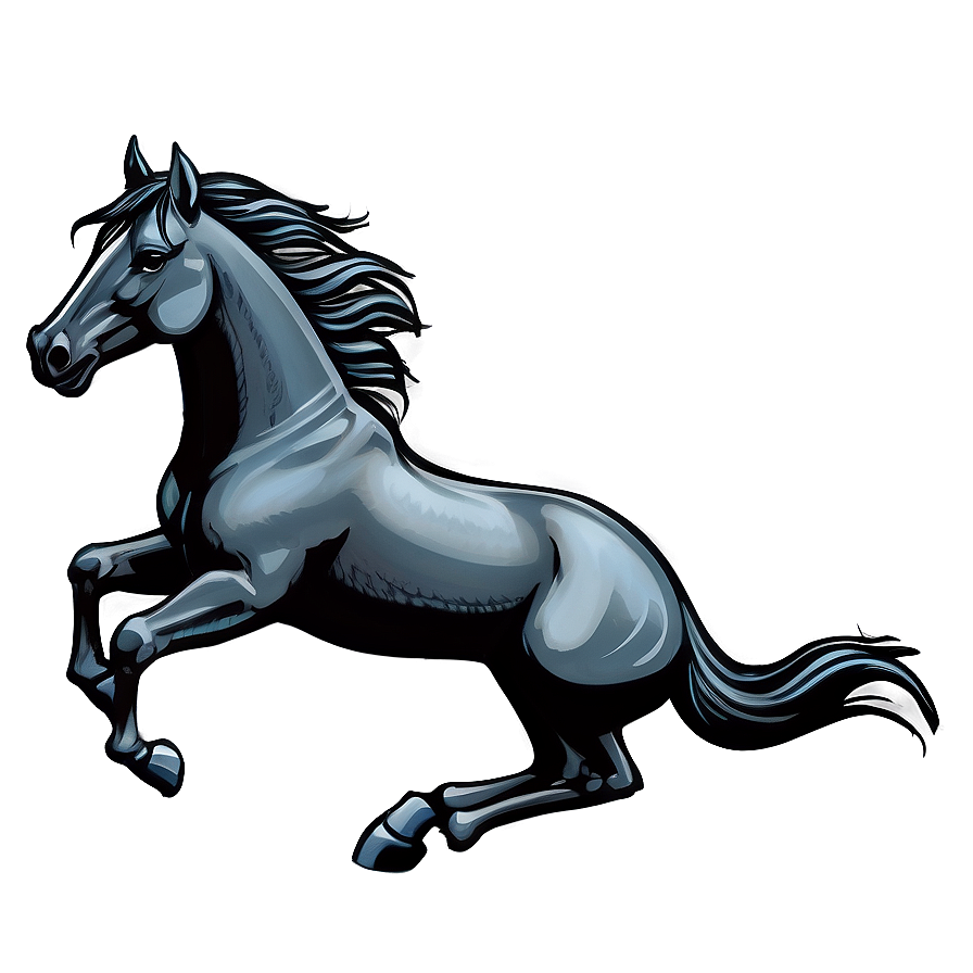 Minimalistic Black Horse Sketch Png Stt