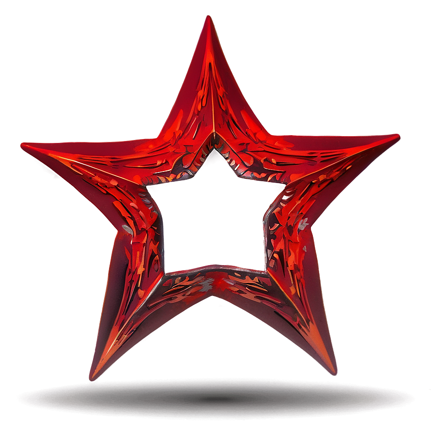 Minimalistic Red Star Png 13