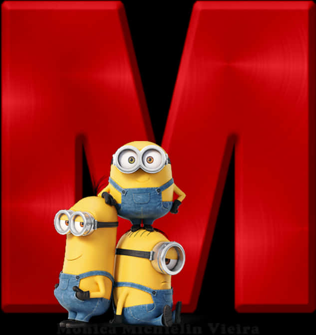 Minions With Letter M Background