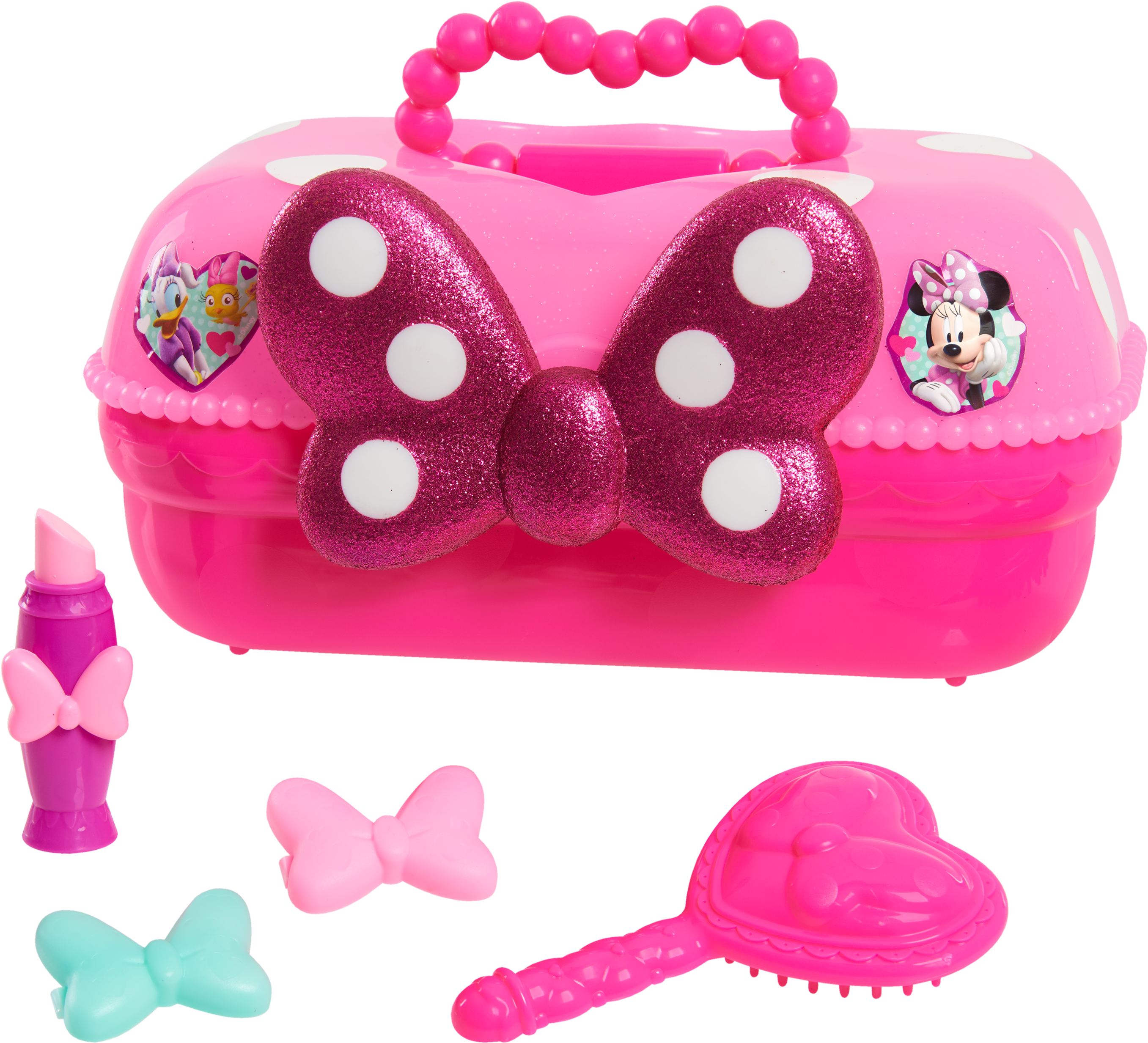 Minnie Bow Playset Pink Glitter