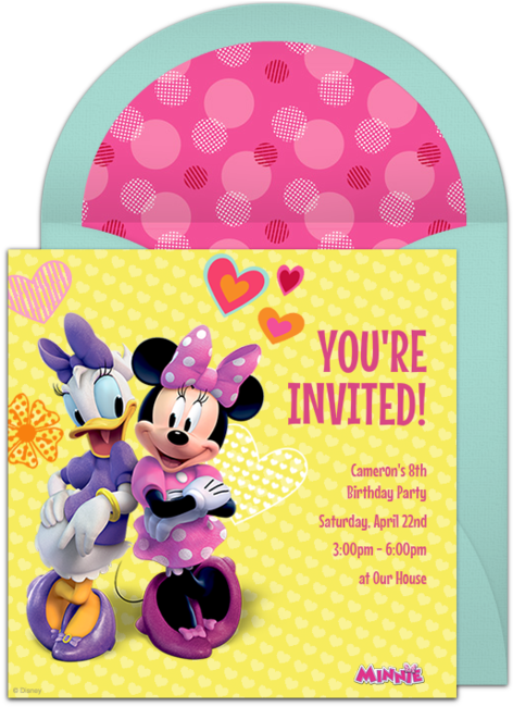 Minnie Mouse Birthday Invitation