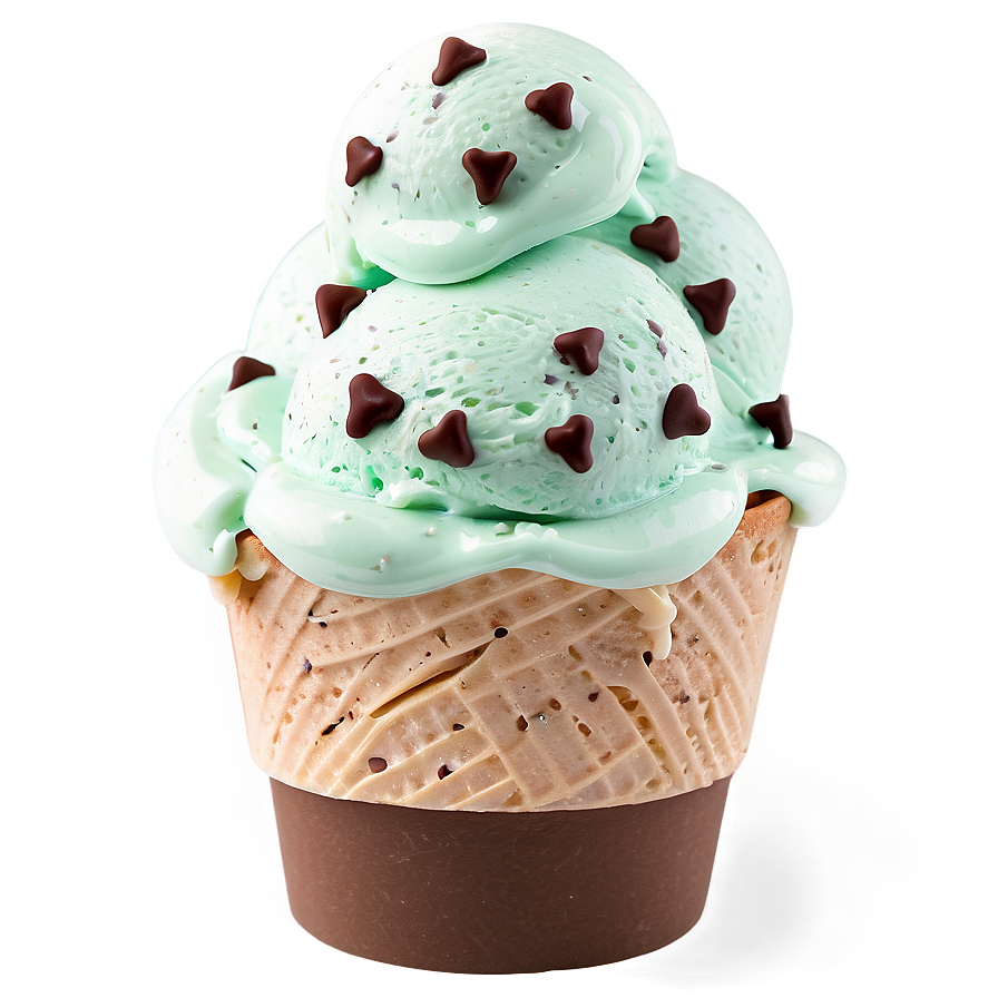 Mint Chocolate Chip Ice Cream Png Sdj