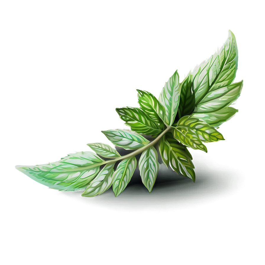 Mint Leaves Sketch Png 06262024