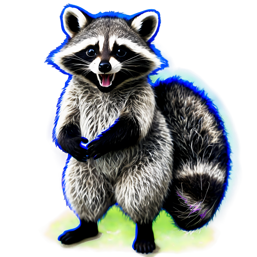 Mischievous Raccoon Art Png 05232024