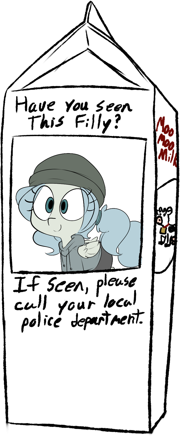 Missing Filly Milk Carton