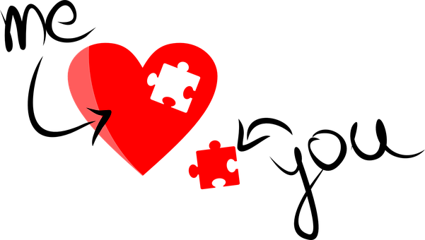 Missing Piece Heart Concept