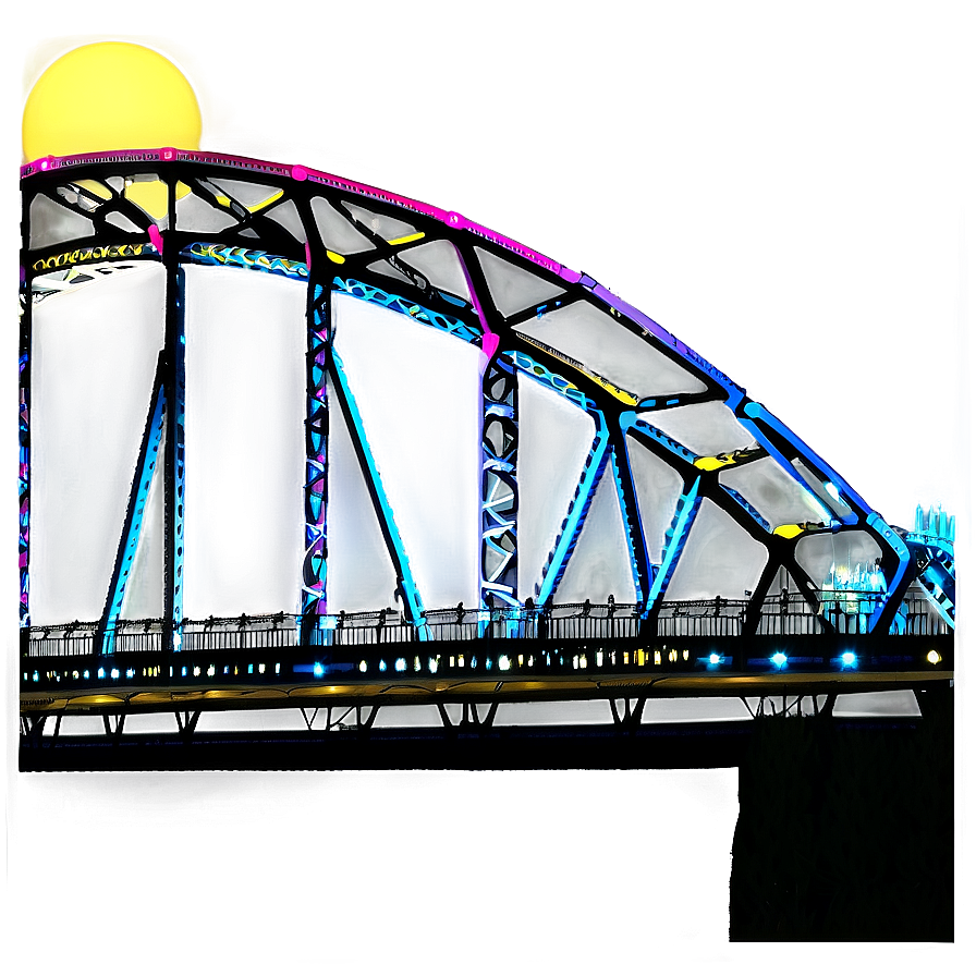 Mississippi River Bridge Night Png 45