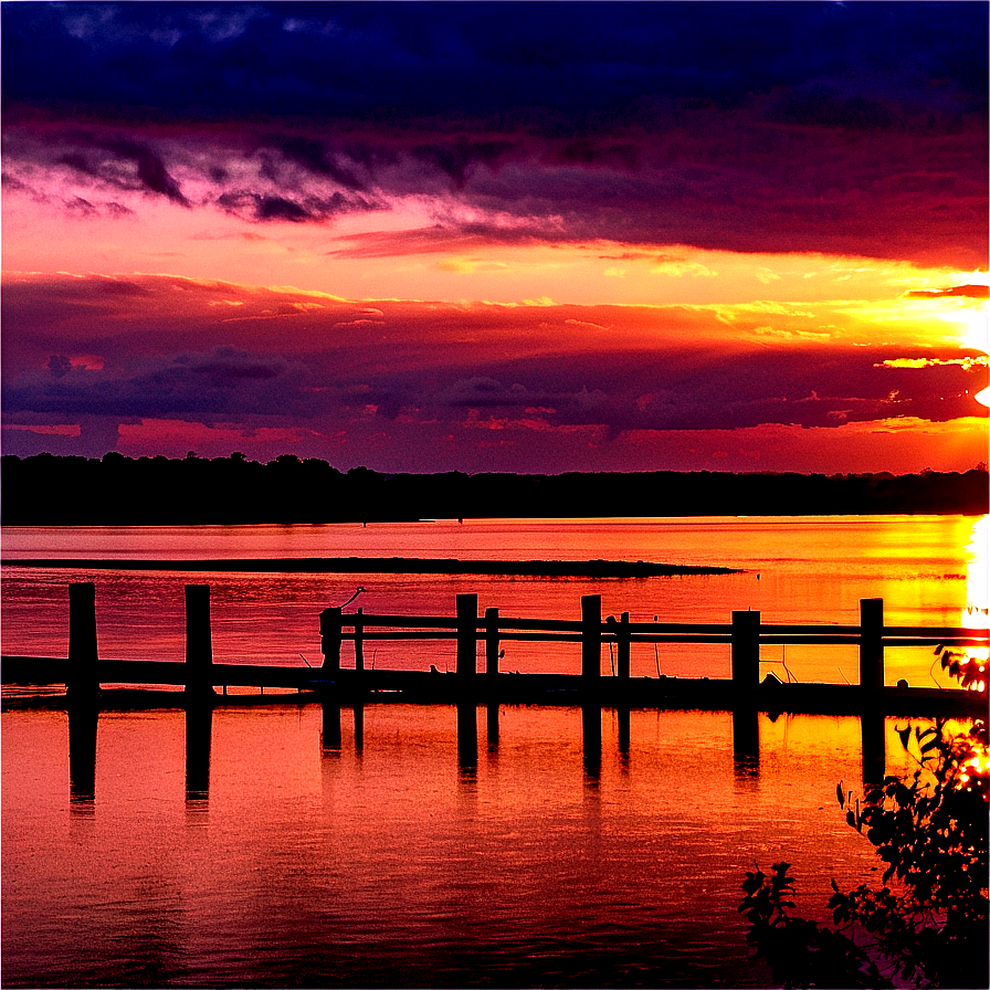 Mississippi River Sunset Png Jic