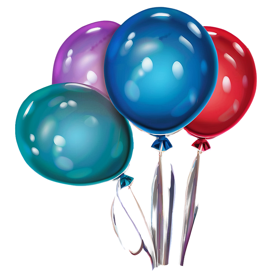 Misty Blue Balloons Png 50