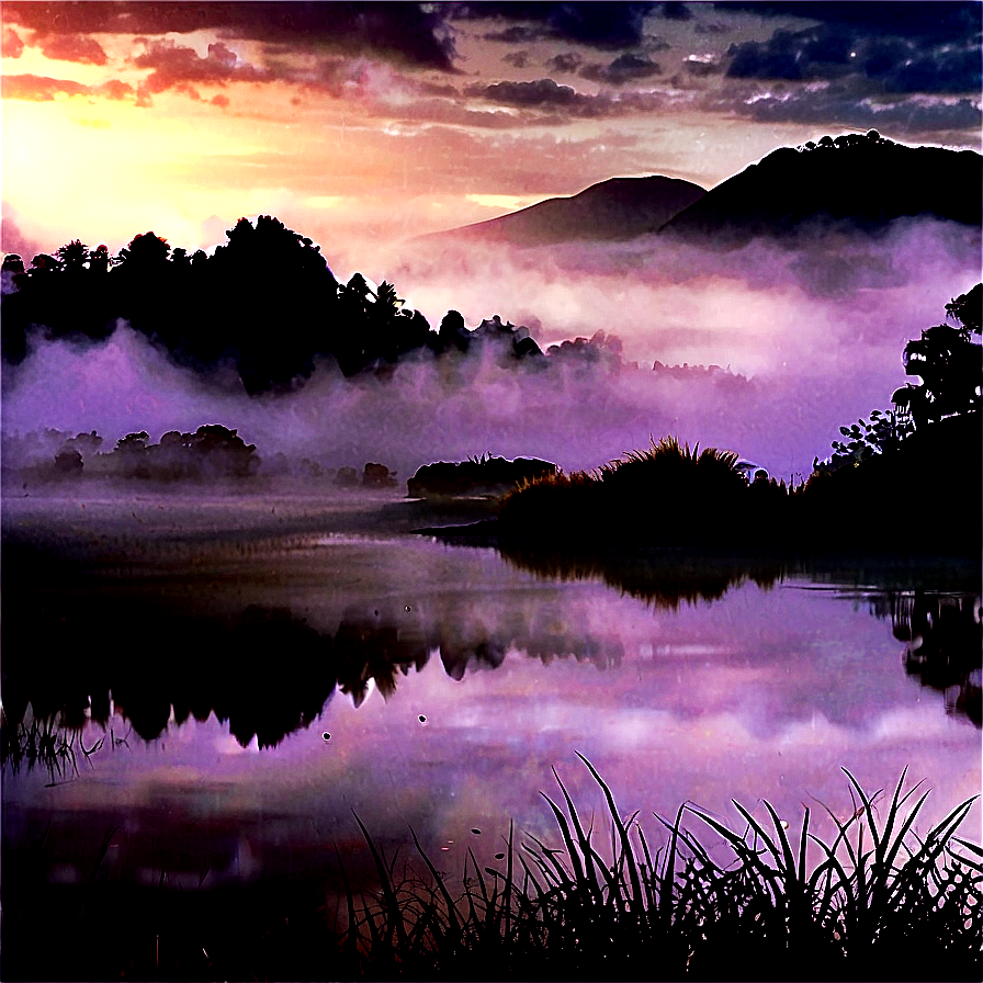 Misty Landscape Png Vhx