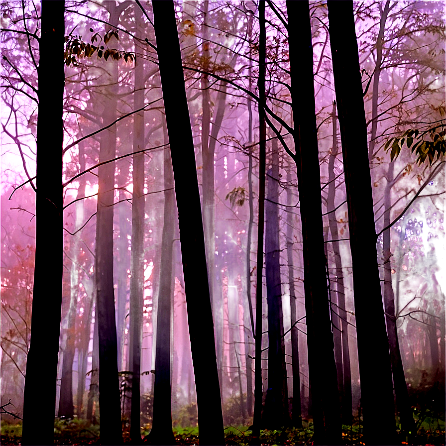 Misty Morning Woods Png 06242024