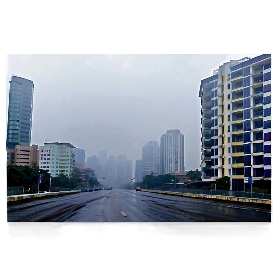 Misty Rain In The City Png Kiu