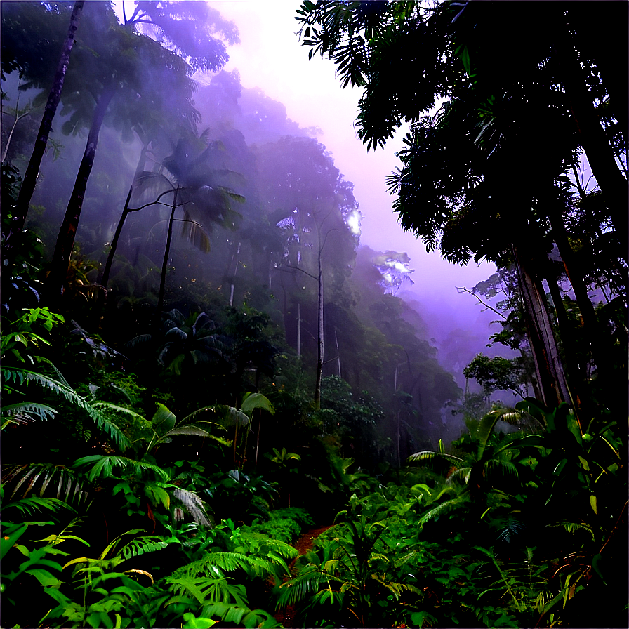 Misty Rainforest Trek Png Cly73