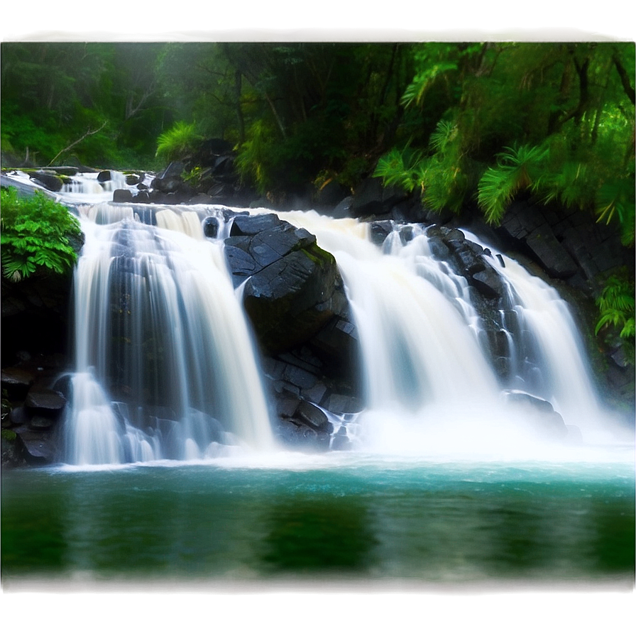 Misty Waterfall Atmosphere Png 18