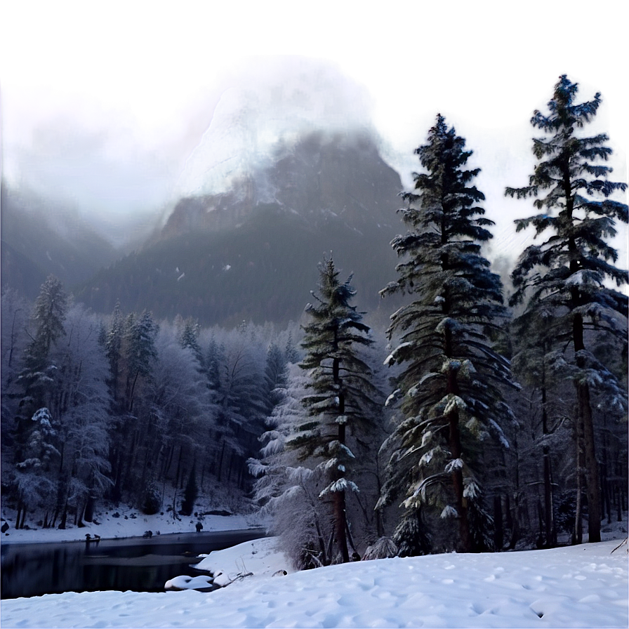 Misty Winter Landscape Png 05242024