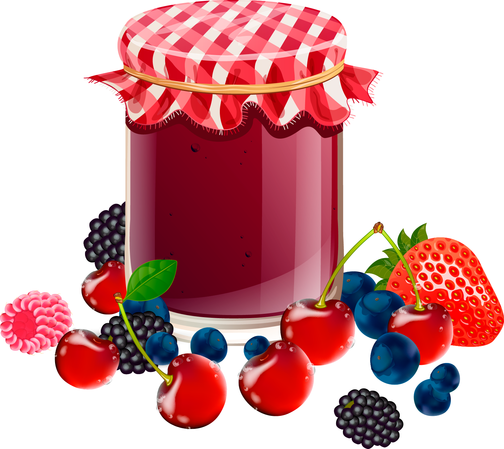 Mixed Berry Jam Illustration