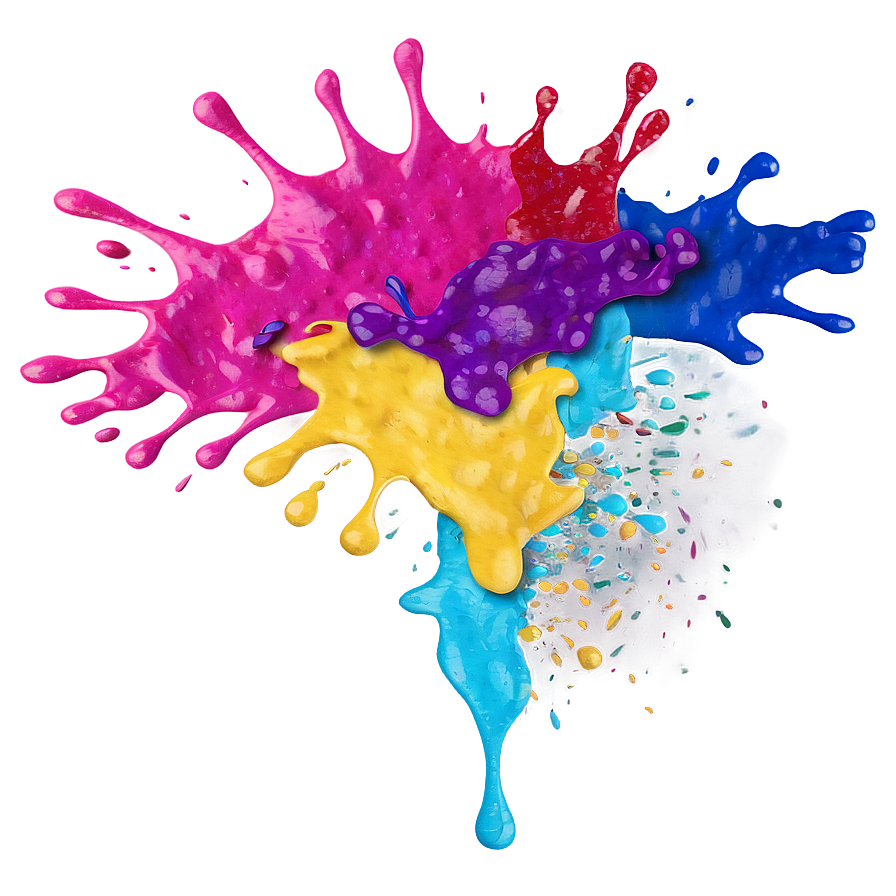 Mixed Colors Paint Splatter Png 05042024