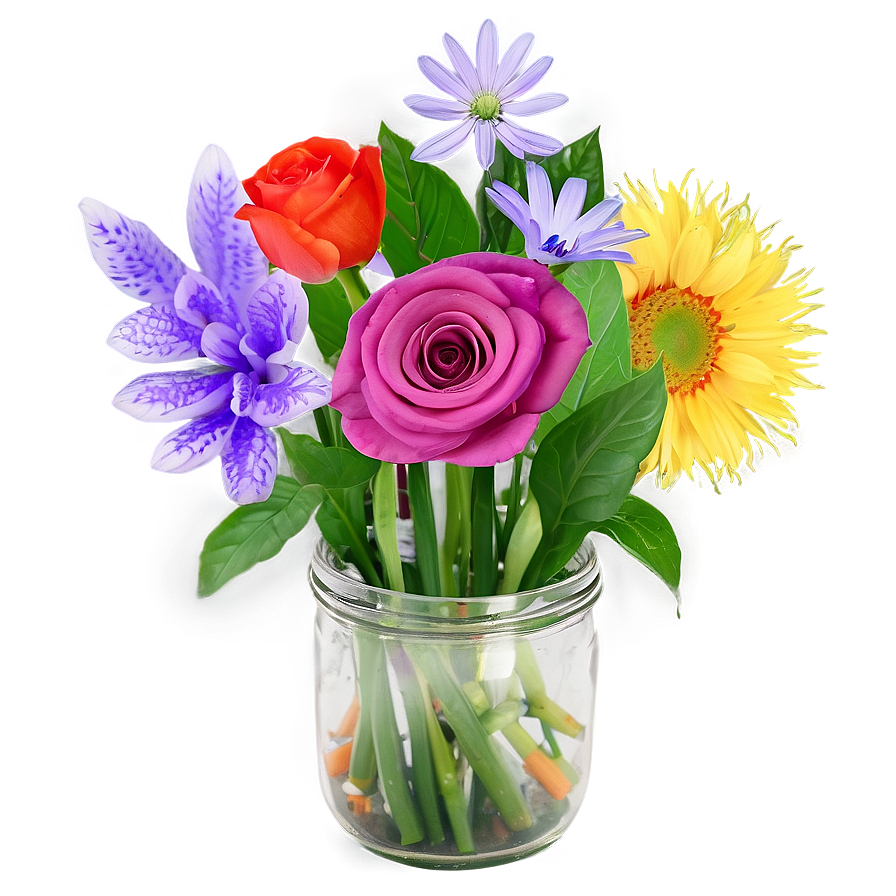 Mixed Flowers Bouquet Png Eki32