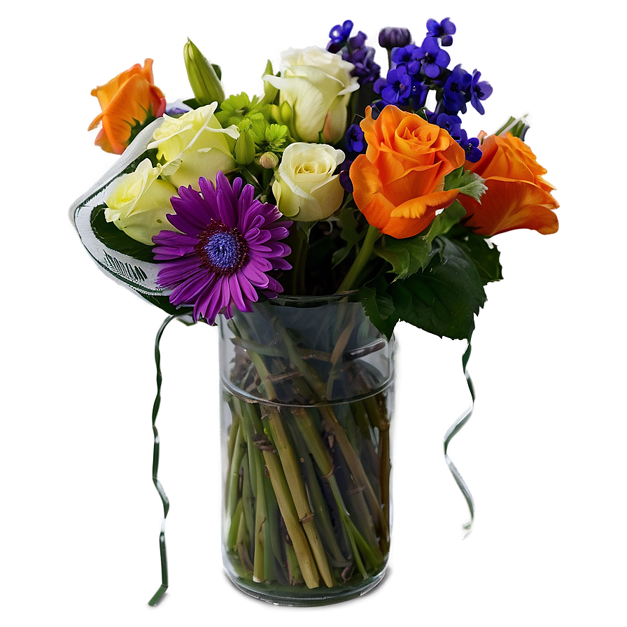 Mixed Flowers Bouquet Png Ivs5