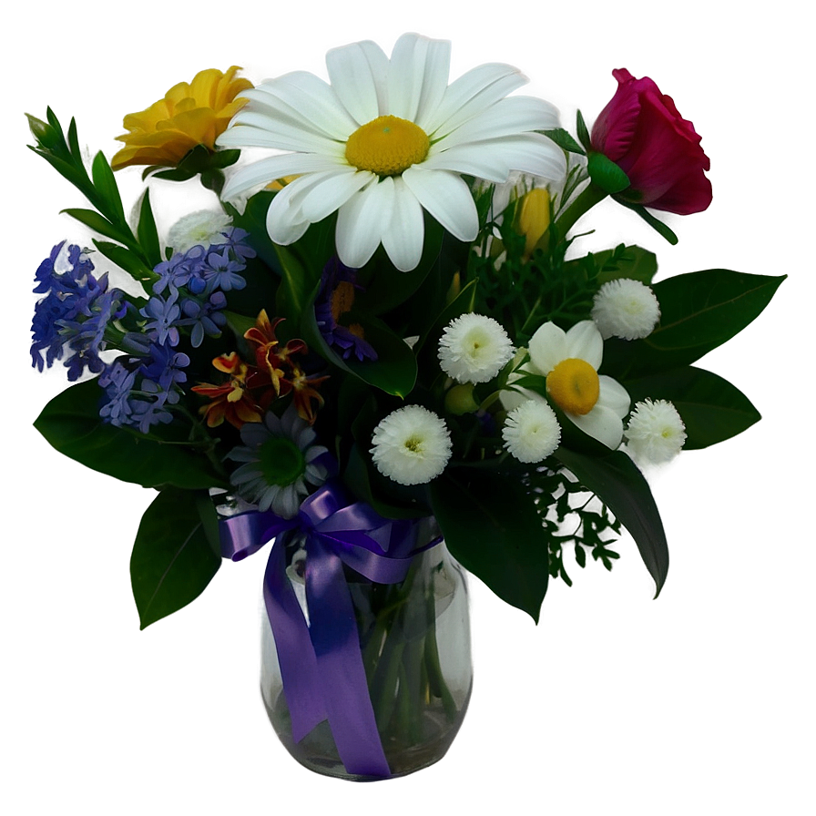 Mixed Flowers Bouquet Png Qes83