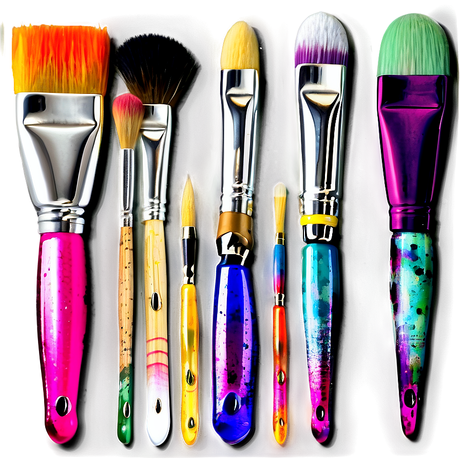 Mixed Media Paint Brushes Png Wqc93