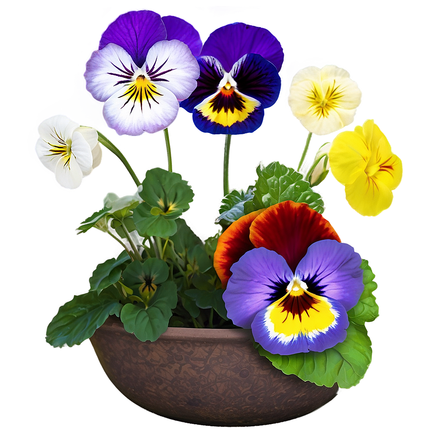 Mixed Pansies Png 22