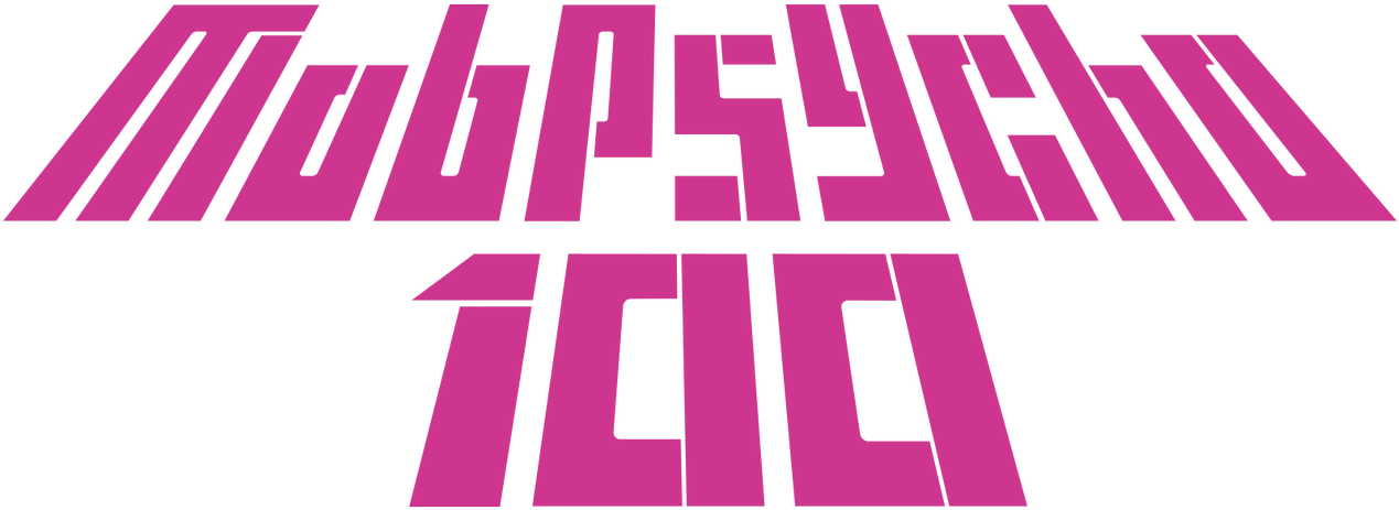 Mob Psycho100 Logo Pinkon Blue