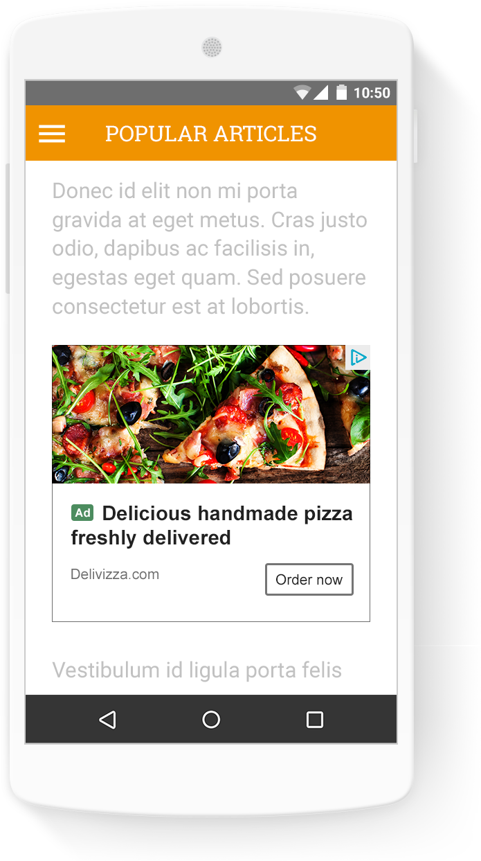 Mobile Ad Display Pizza Delivery